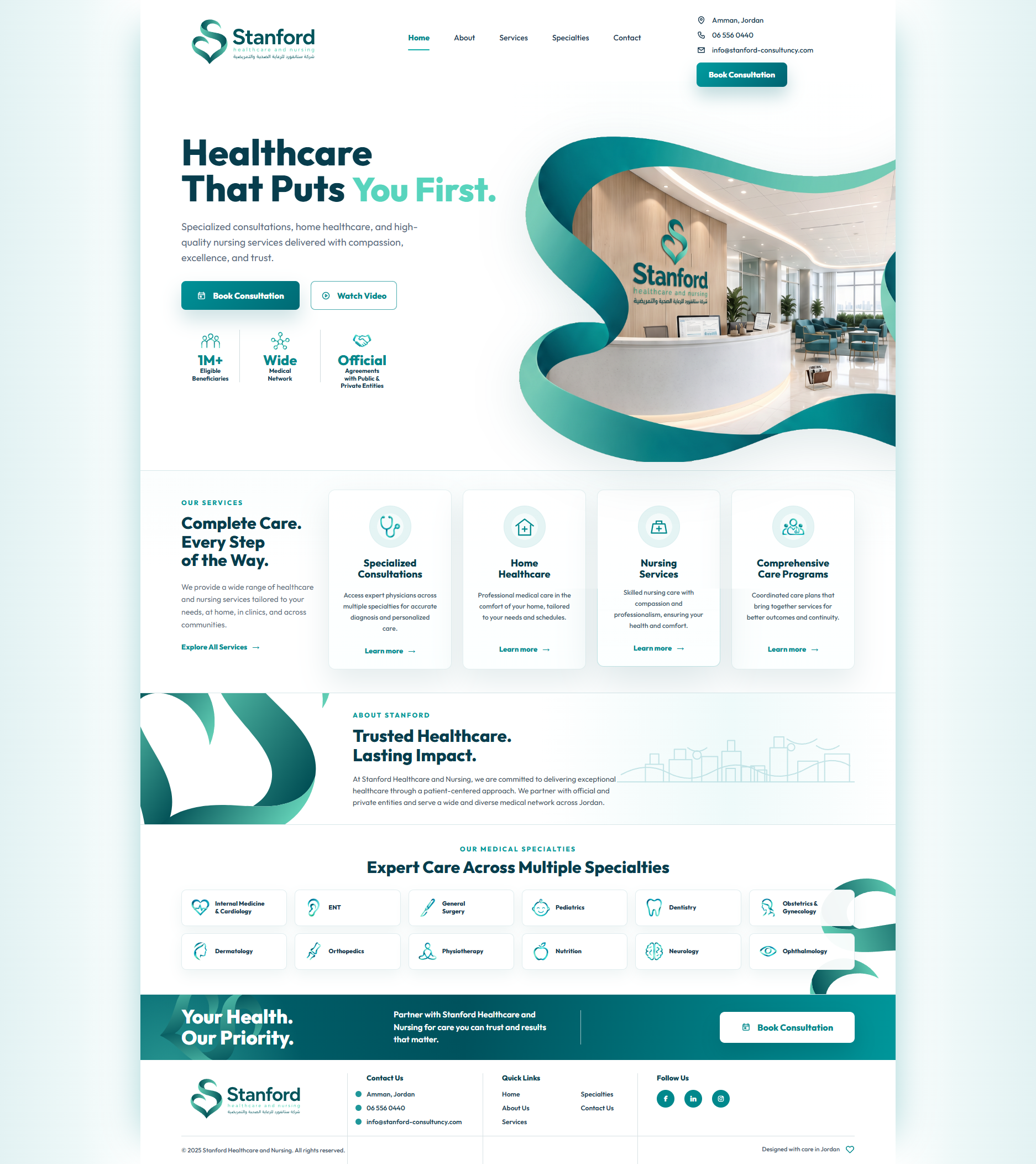 New Stanford desktop website design